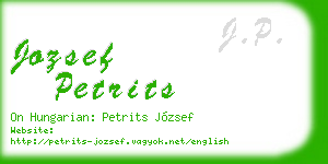 jozsef petrits business card